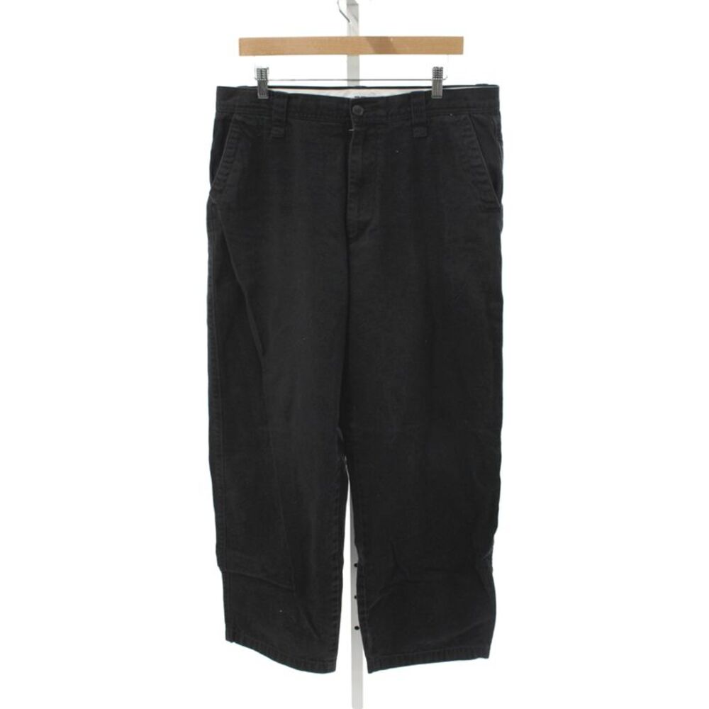 Uniqlo Mens Chinos Black 100% Cotton Button Size L